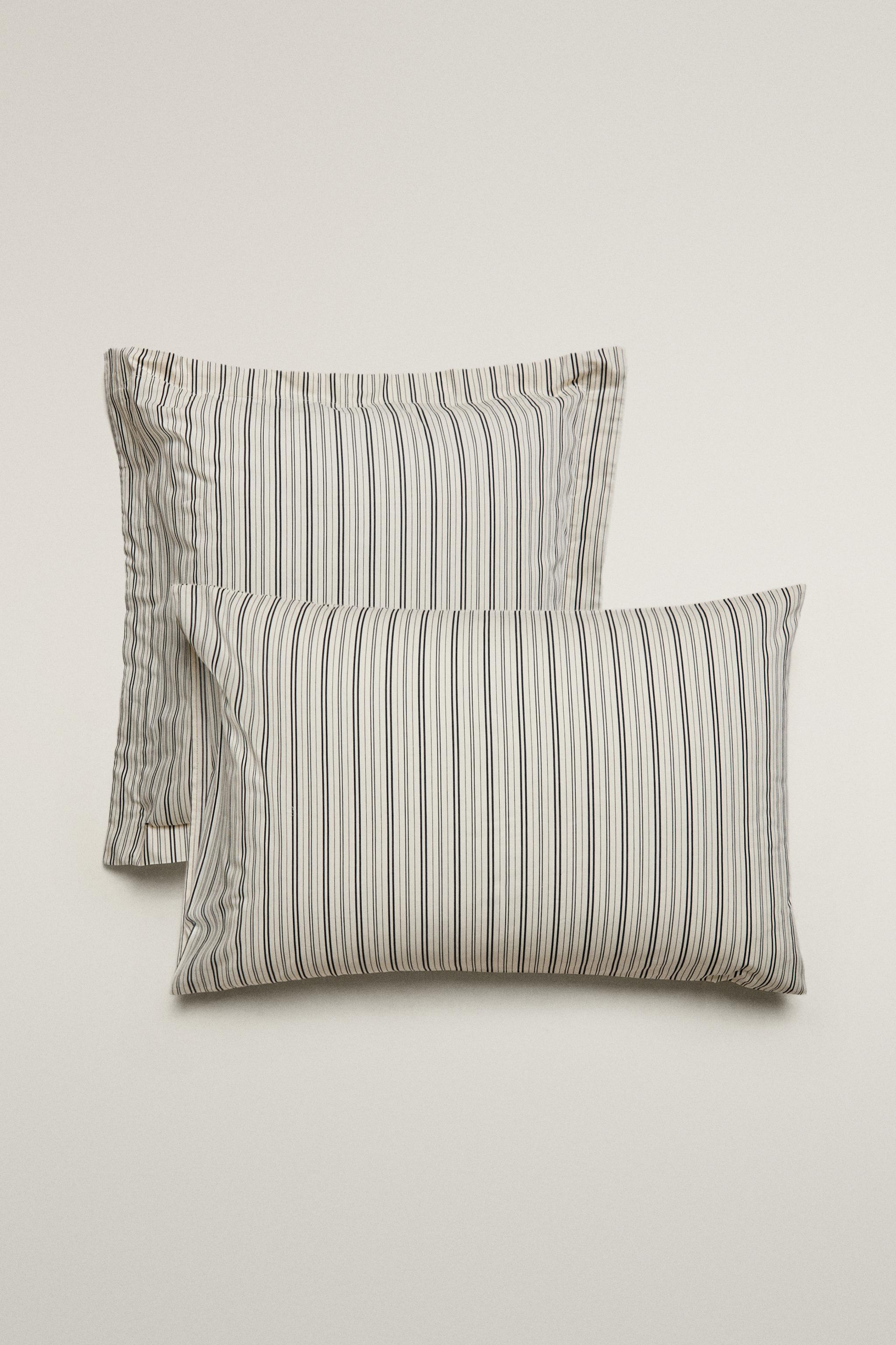 STRIPED PERCALE PILLOWCASE
